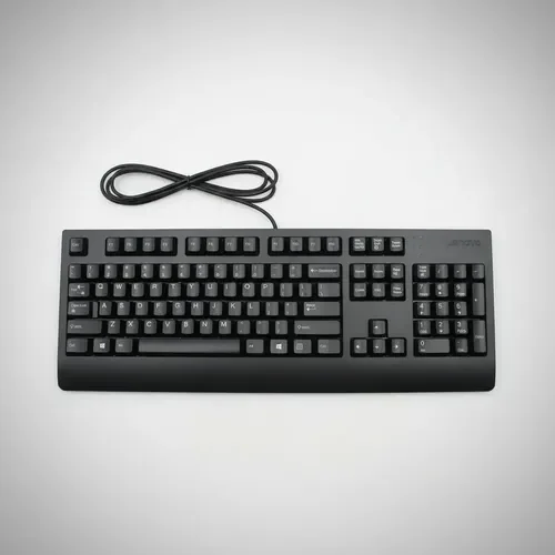 Teclado USB negro de tamaño completo